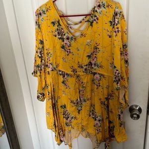 Yellow Floral top